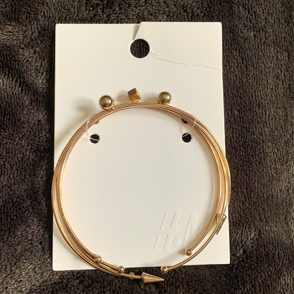 H&M rose golden brass bracelets set - Picture 1 of 2
